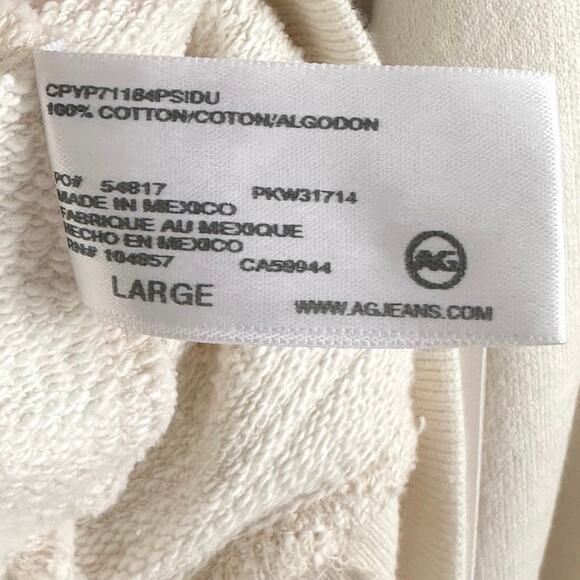 AG Jeans Hailey Sweatshirt in Poster Splash Ivory Dust - Picture 6 of 6